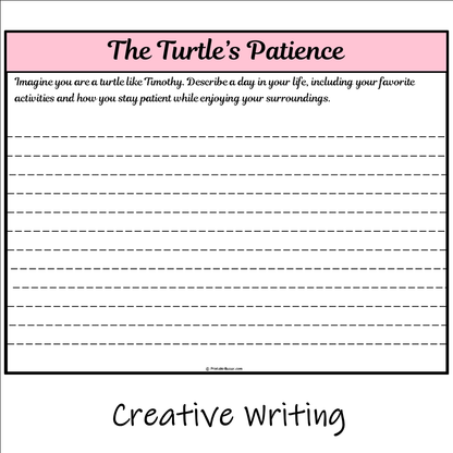 The Turtle’s Patience | Main Idea and Supporting Details Reading Passage and Questions