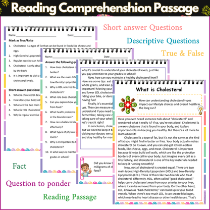 What is Cholesterol | Reading Comprehension Passage and Questions