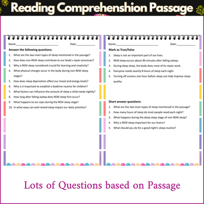 All About Sleep | Reading Comprehension Passage and Questions