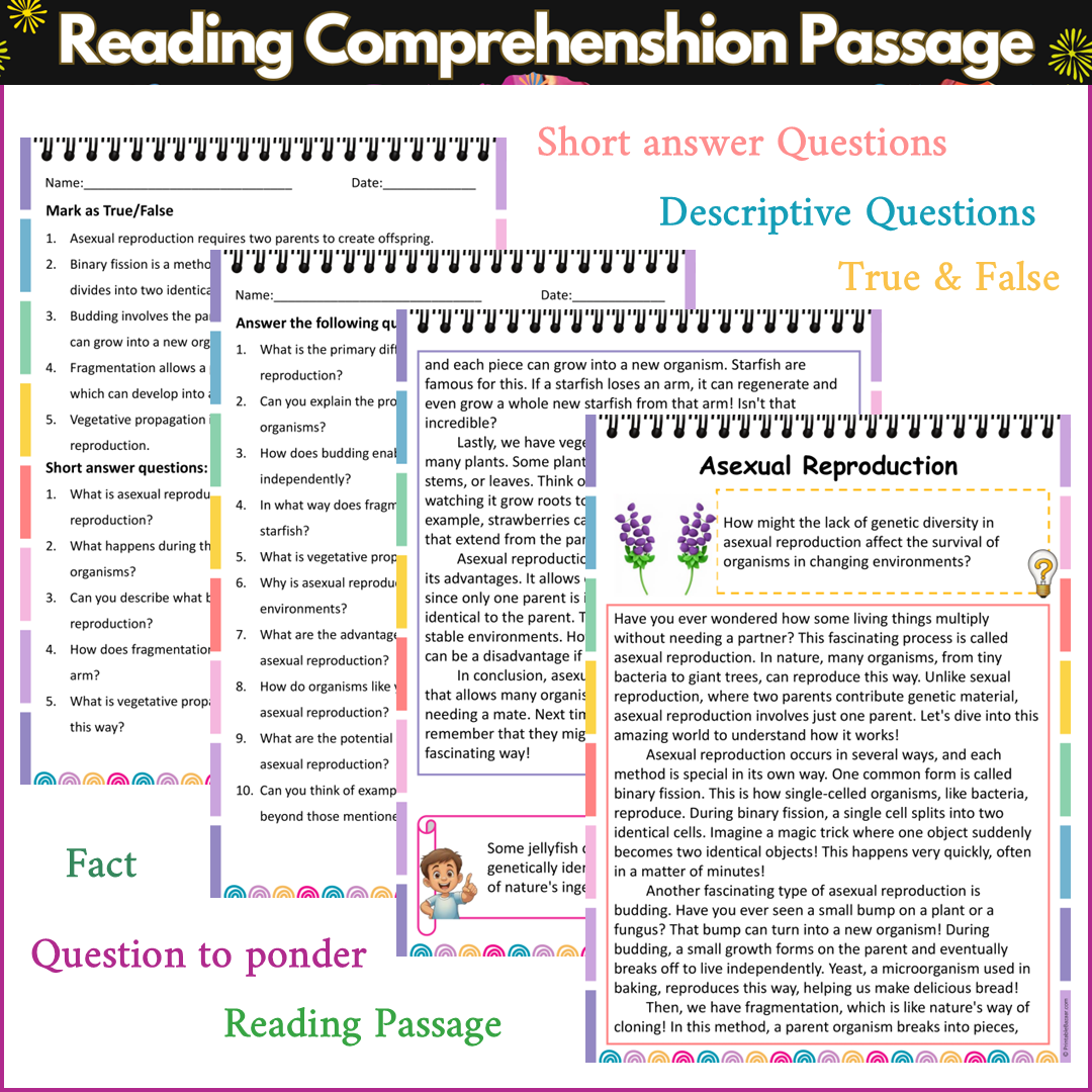 Asexual Reproduction | Reading Comprehension Passage and Questions