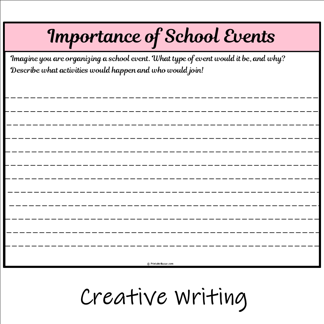 Importance of School Events | Main Idea and Supporting Details Reading Passage and Questions