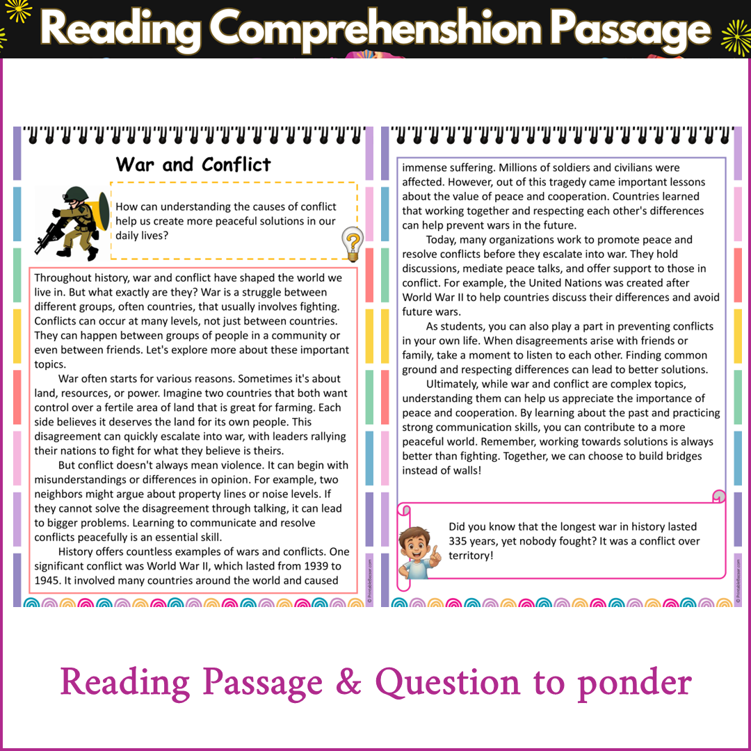 War and Conflict | Reading Comprehension Passage and Questions