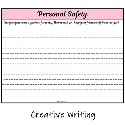 Personal Safety | Main Idea and Supporting Details Reading Passage and Questions