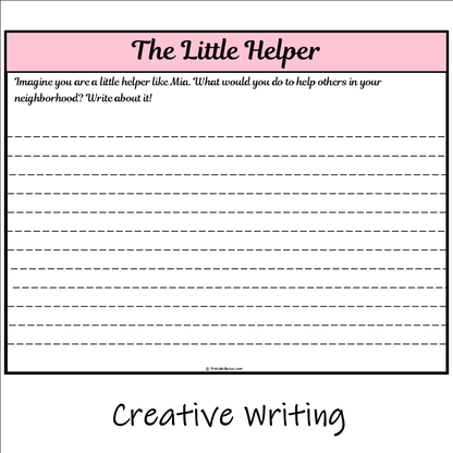 The Little Helper | Main Idea and Supporting Details Reading Passage and Questions