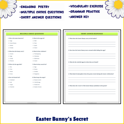 Easter Bunny's Secret | Poem Grammar Worksheet Printable Activity