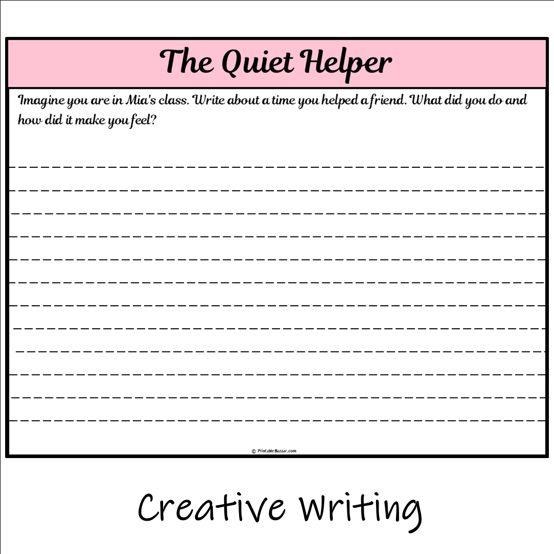 The Quiet Helper | Main Idea and Supporting Details Reading Passage and Questions