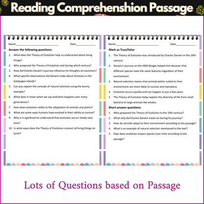 Theory of Evolution | Reading Comprehension Passage and Questions