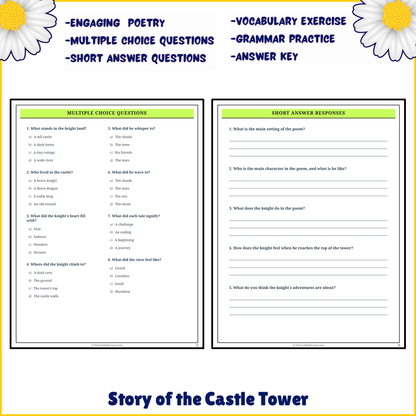 Story of the Castle Tower | Poem Grammar Worksheet Printable Activity