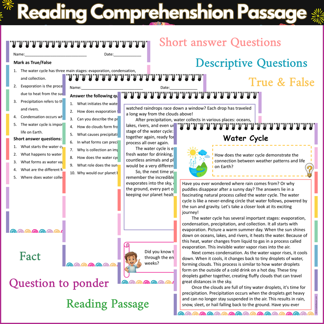 Water Cycle | Reading Comprehension Passage and Questions