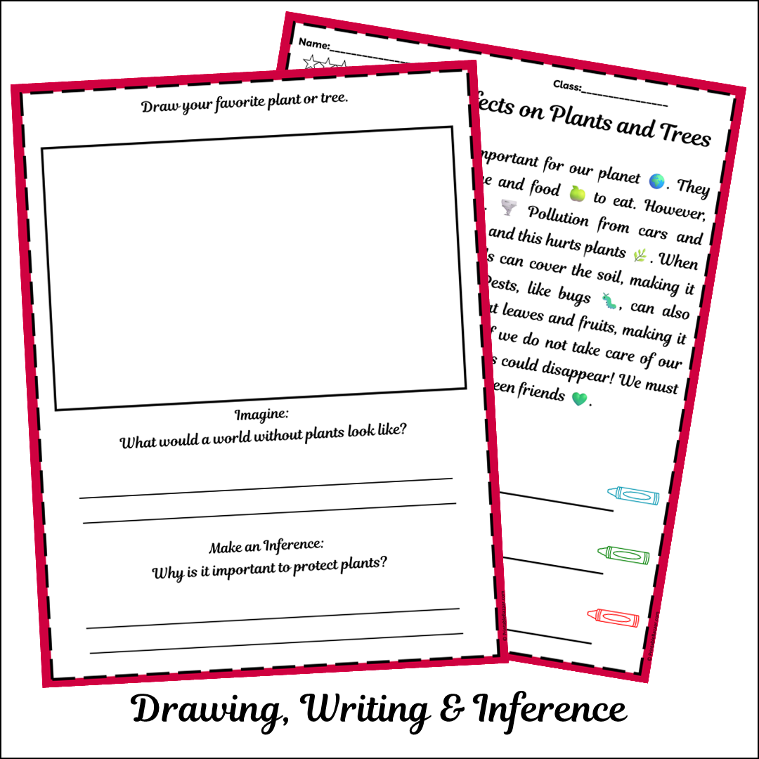 Harmful Effects on Plants and Trees | Short Reading Comprehension Creative Worksheet