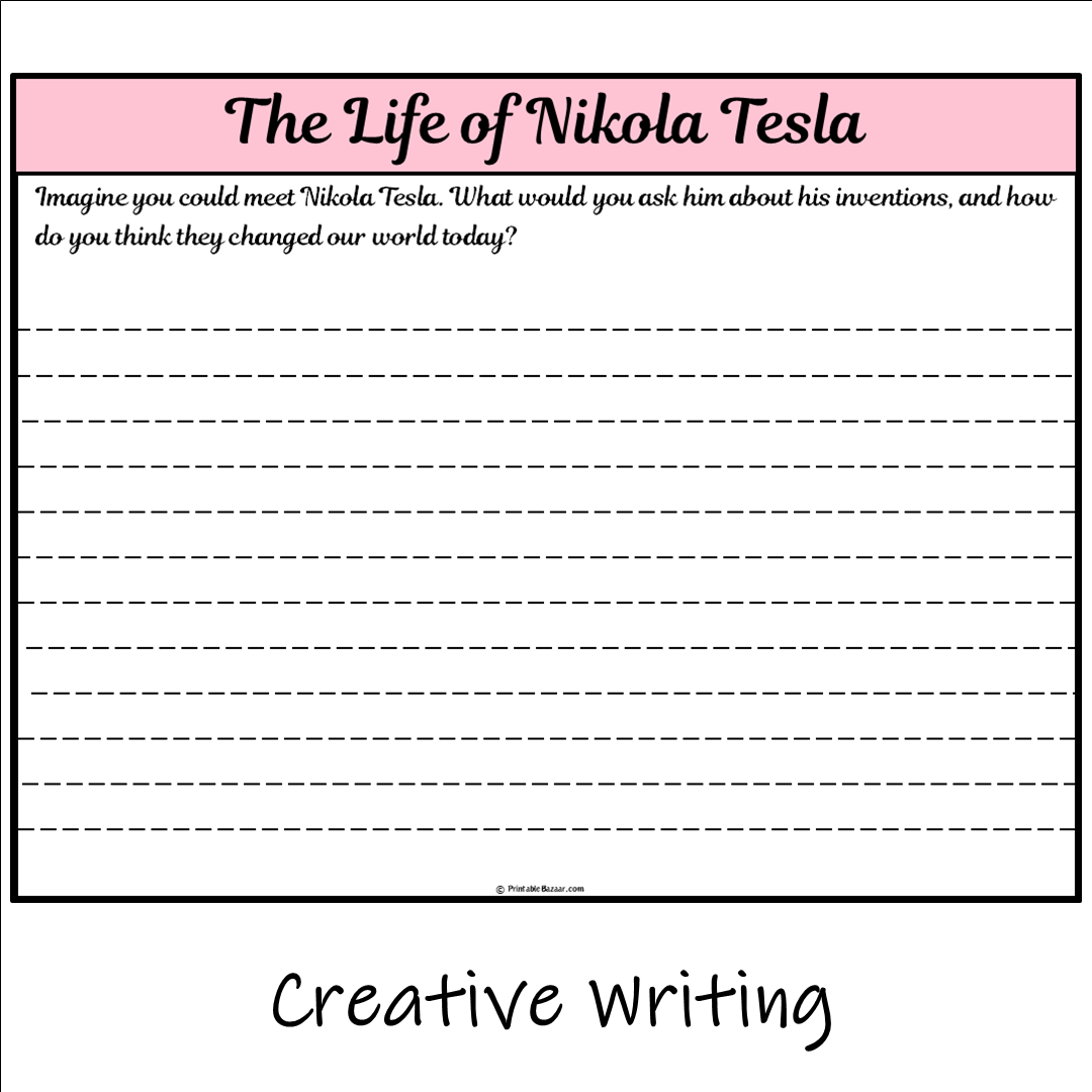 The Life of Nikola Tesla | Main Idea and Supporting Details Reading Passage and Questions