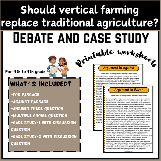 Should vertical farming replace traditional agriculture? | Debate Case Study Worksheet