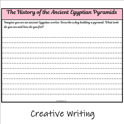 The History of the Ancient Egyptian Pyramids | Main Idea and Supporting Details Reading Passage and Questions