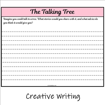 The Talking Tree | Main Idea and Supporting Details Reading Passage and Questions