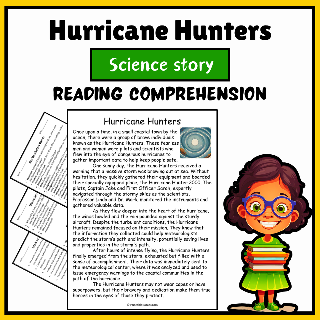 Hurricane Hunters | Science Story Reading Comprehension Activity