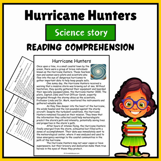Hurricane Hunters | Science Story Reading Comprehension Activity