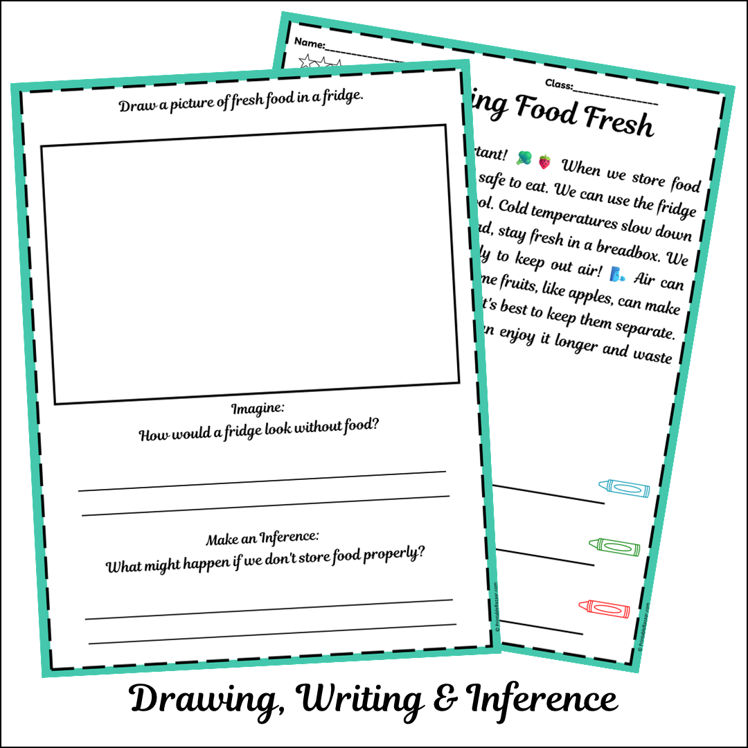 Keeping Food Fresh | Short Reading Comprehension Creative Worksheet