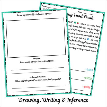 Keeping Food Fresh | Short Reading Comprehension Creative Worksheet