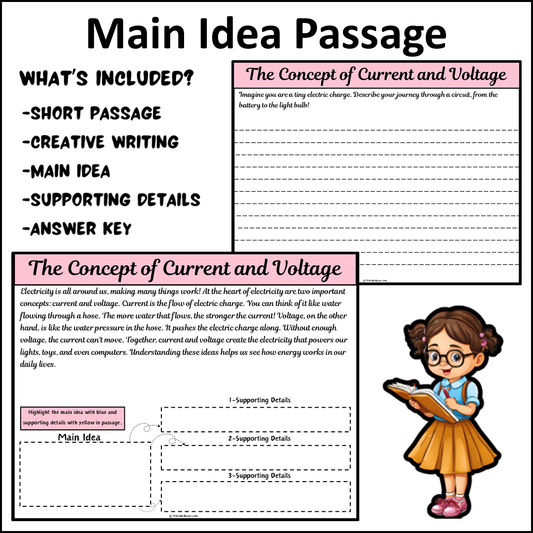 The Concept of Current and Voltage | Main Idea and Supporting Details Reading Passage and Questions