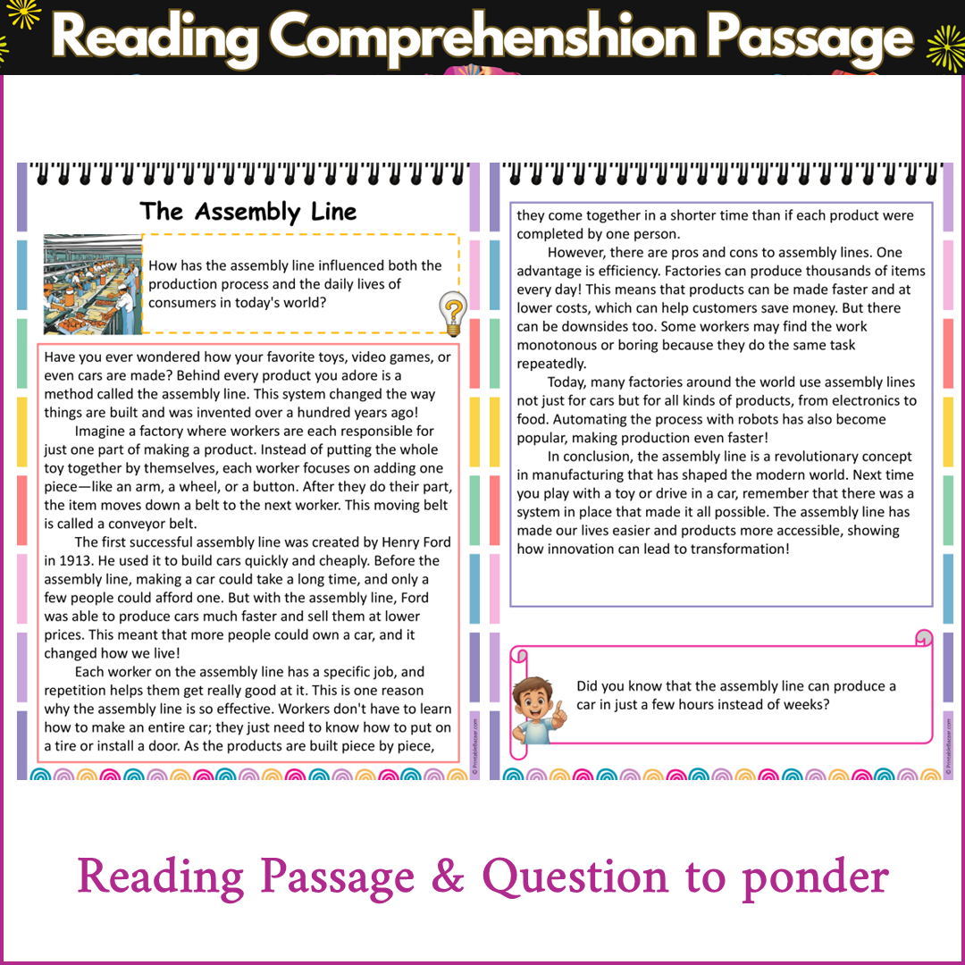 The Assembly Line | Reading Comprehension Passage and Questions