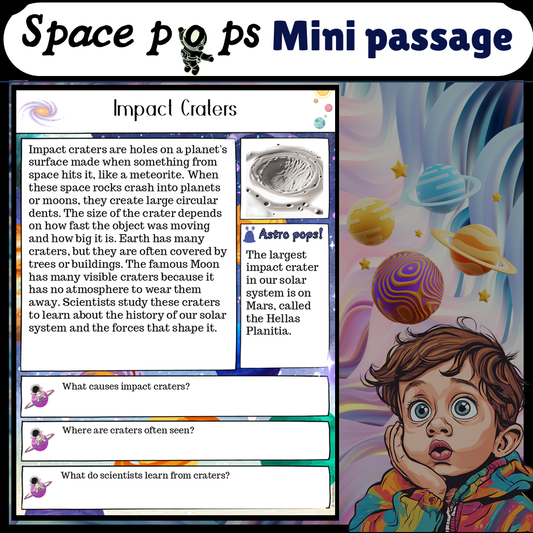 Impact Craters | Space Pops Reading Passage and Questions