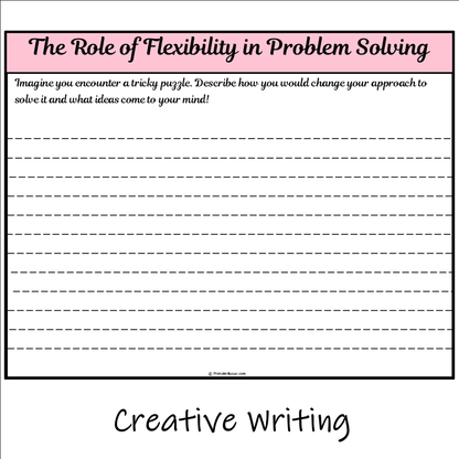 The Role of Flexibility in Problem Solving | Main Idea and Supporting Details Reading Passage and Questions