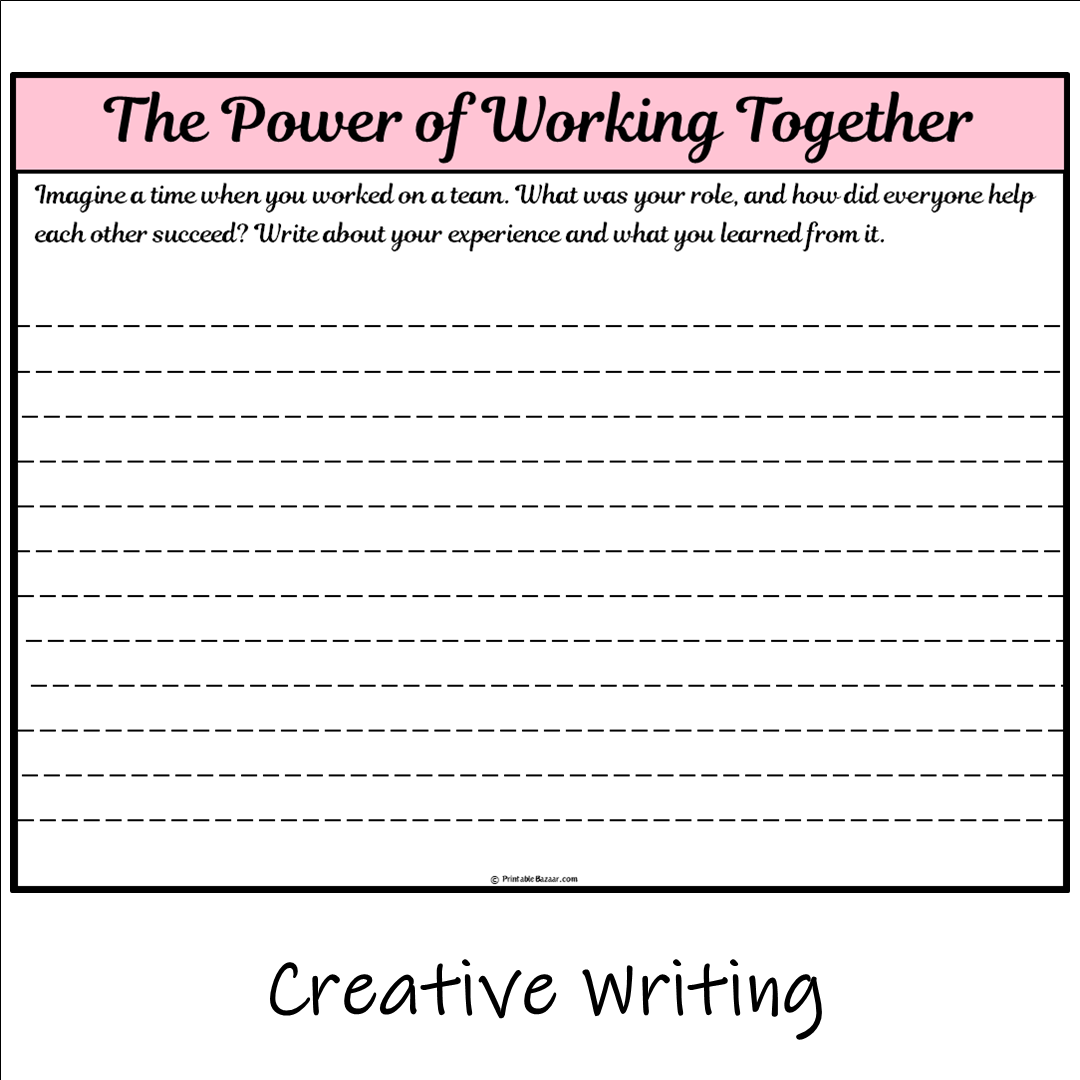 The Power of Working Together | Main Idea and Supporting Details Reading Passage and Questions