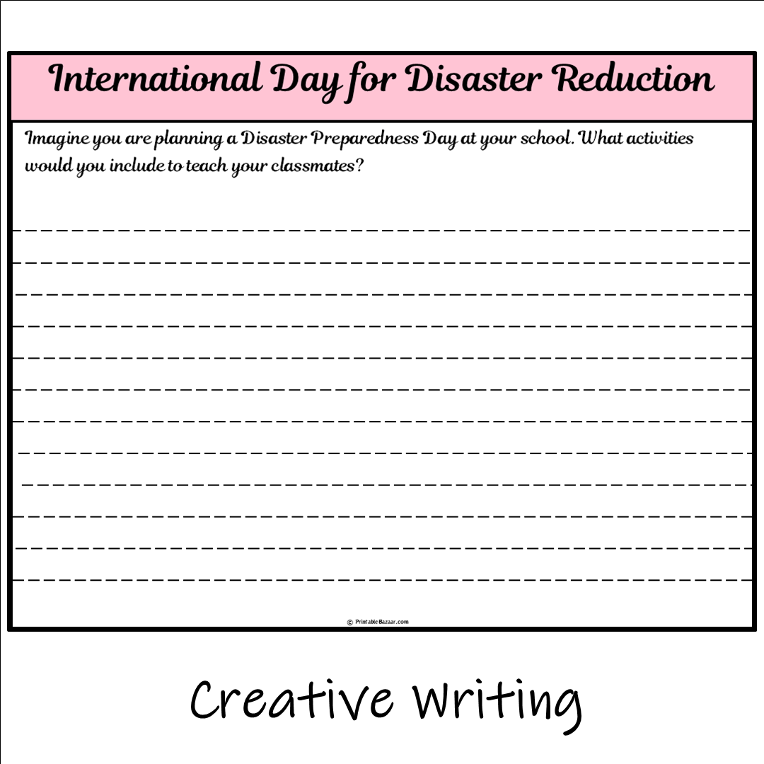 International Day for Disaster Reduction | Main Idea and Supporting Details Reading Passage and Questions