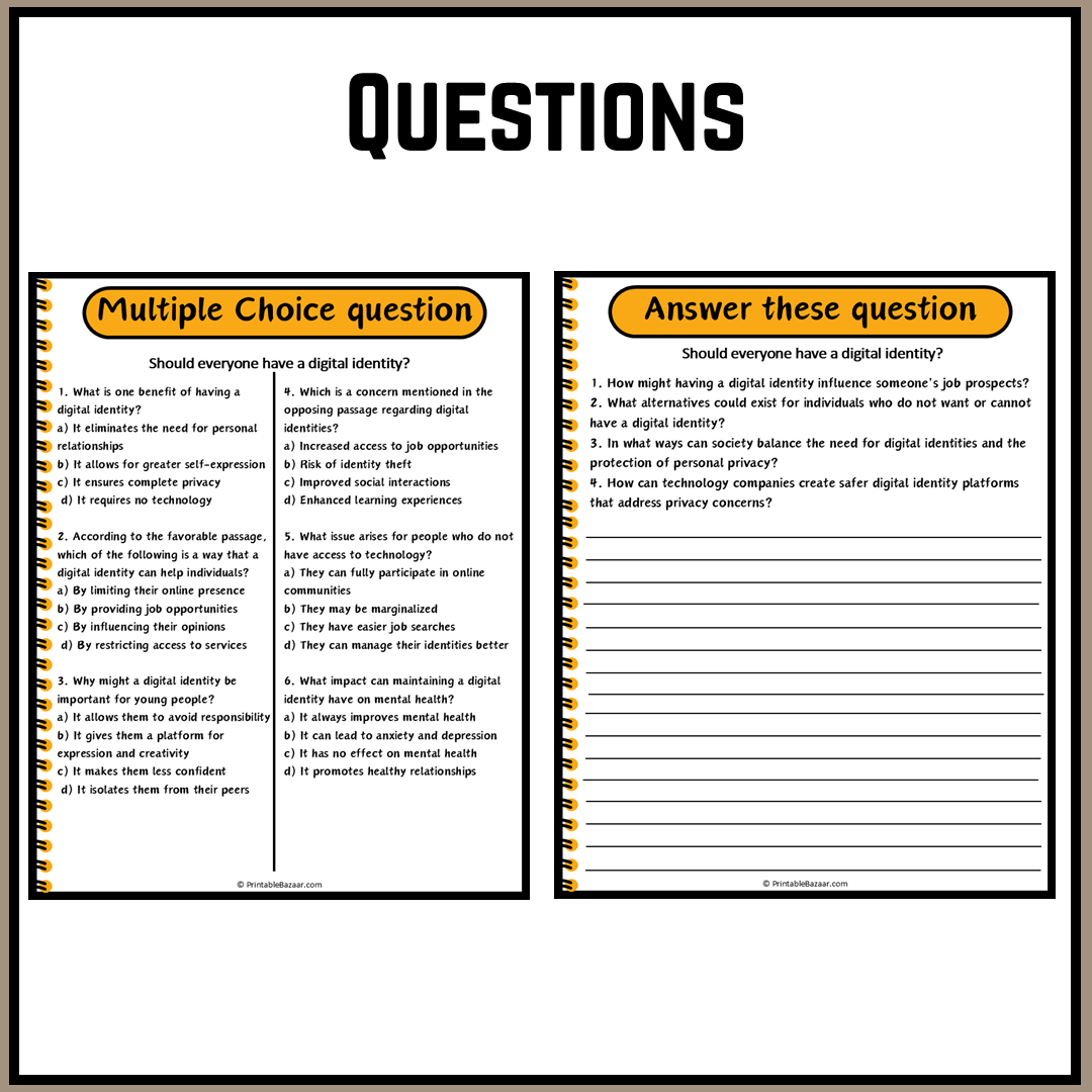 Should everyone have a digital identity? | Debate Case Study Worksheet