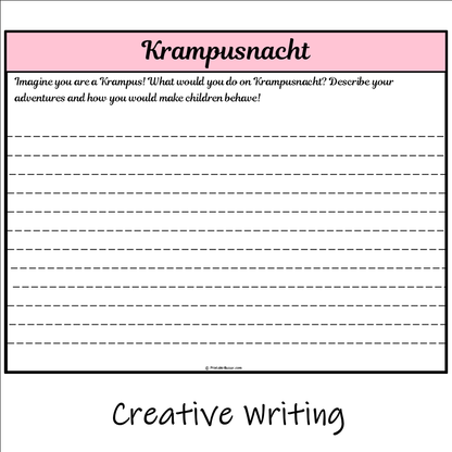 Krampusnacht | Main Idea and Supporting Details Reading Passage and Questions