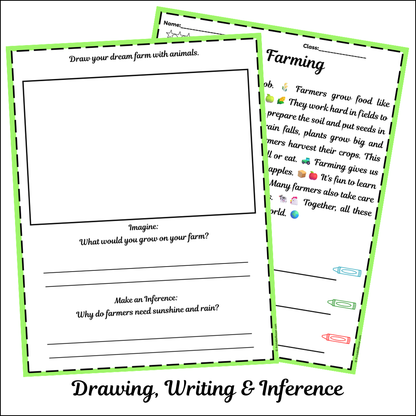 Farming | Short Reading Comprehension Creative Worksheet