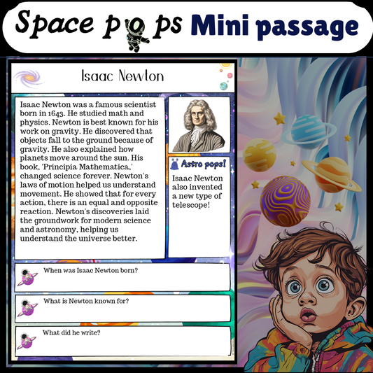 Isaac Newton | Space Pops Reading Passage and Questions