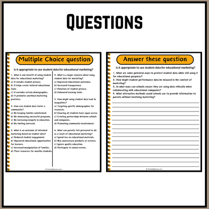 Is it appropriate to use student data for educational marketing? | Debate Case Study Worksheet