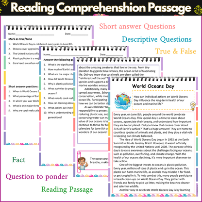 World Oceans Day | Reading Comprehension Passage and Questions