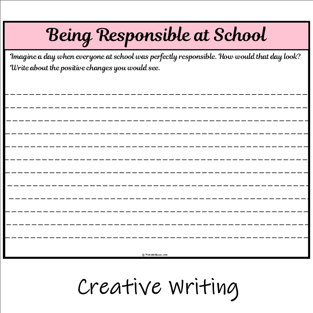Being Responsible at School | Main Idea and Supporting Details Reading Passage and Questions