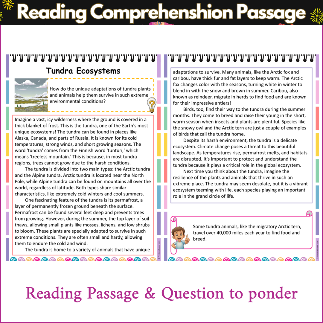 Tundra Ecosystems | Reading Comprehension Passage and Questions