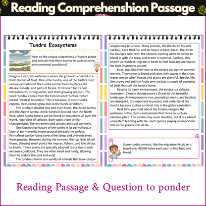 Tundra Ecosystems | Reading Comprehension Passage and Questions