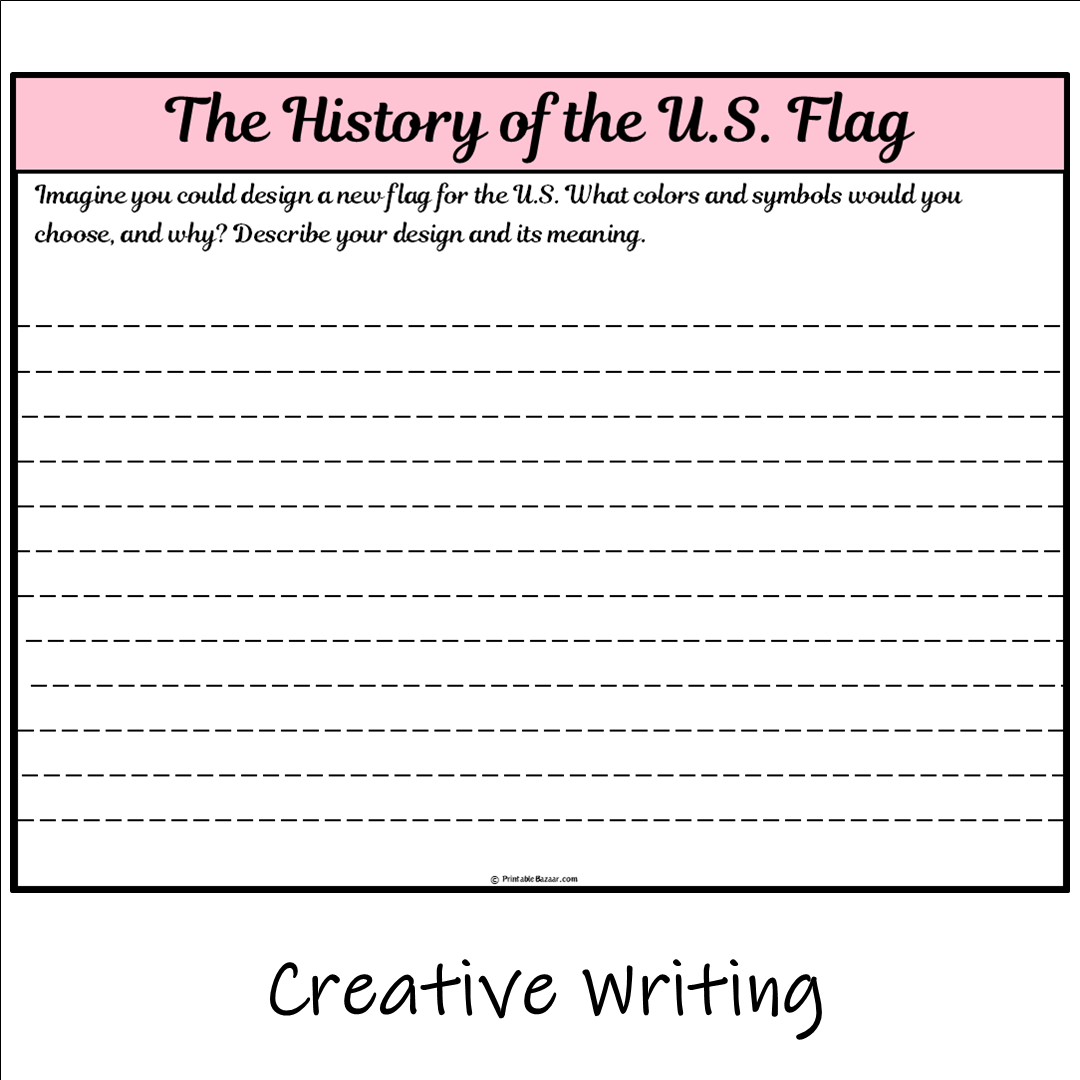 The History of the U.S. Flag | Main Idea and Supporting Details Reading Passage and Questions