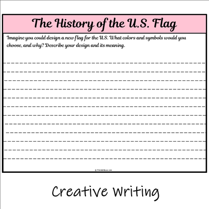 The History of the U.S. Flag | Main Idea and Supporting Details Reading Passage and Questions