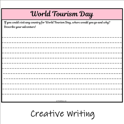 World Tourism Day | Main Idea and Supporting Details Reading Passage and Questions