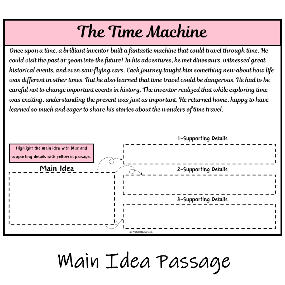 The Time Machine | Main Idea and Supporting Details Reading Passage and Questions