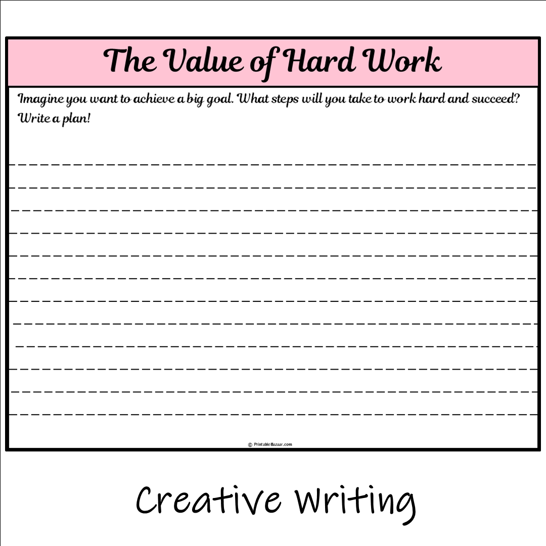 The Value of Hard Work | Main Idea and Supporting Details Reading Passage and Questions