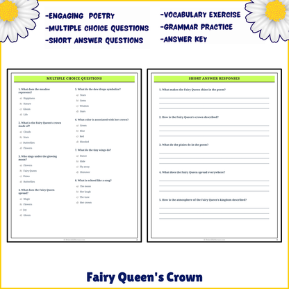 Fairy Queen's Crown | Poem Grammar Worksheet Printable Activity