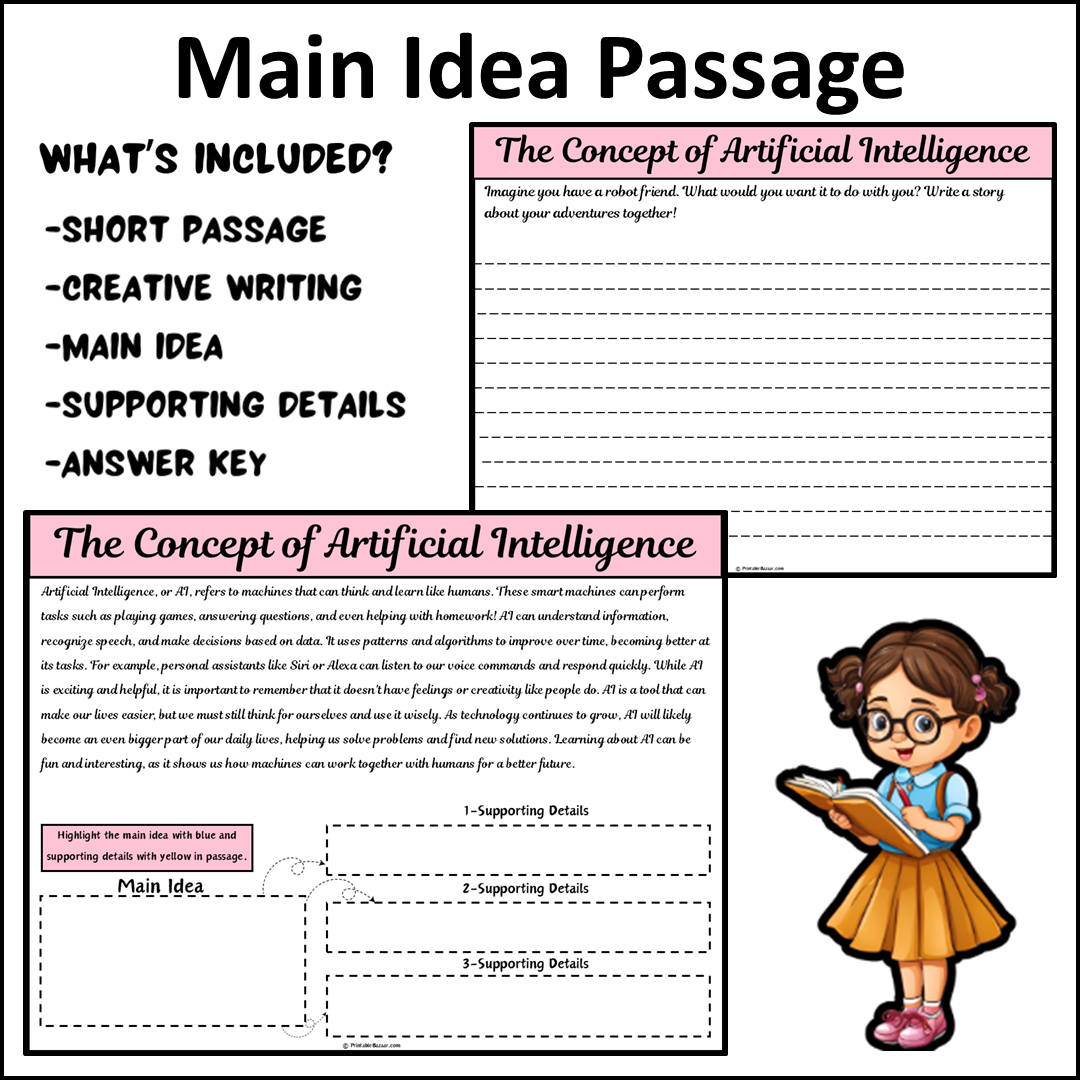 The Concept of Artificial Intelligence | Main Idea and Supporting Details Reading Passage and Questions