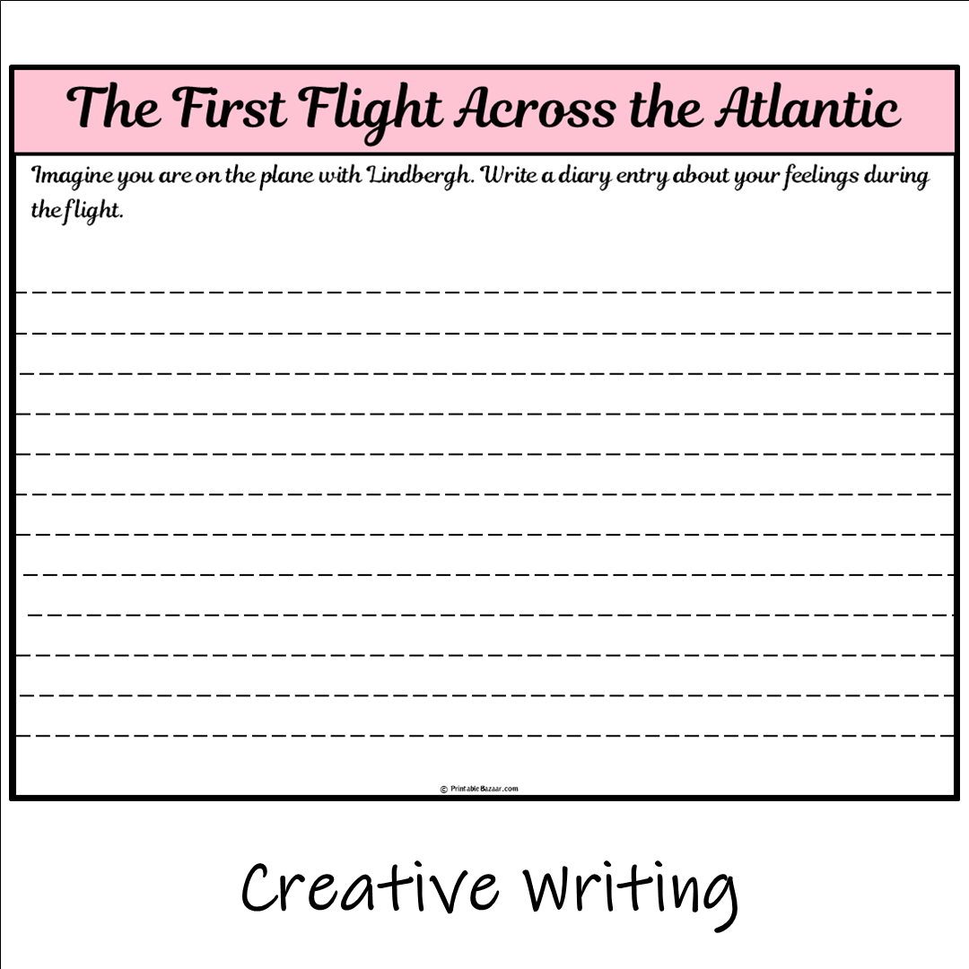 The First Flight Across the Atlantic | Main Idea and Supporting Details Reading Passage and Questions