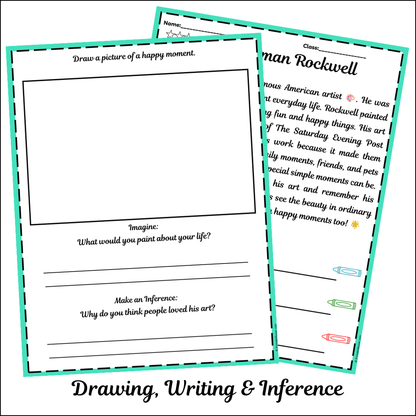 Norman Rockwell | Short Reading Comprehension Creative Worksheet