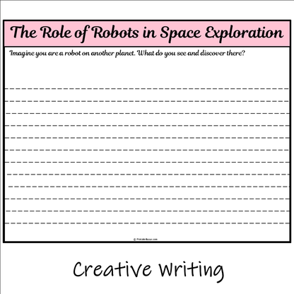 The Role of Robots in Space Exploration | Main Idea and Supporting Details Reading Passage and Questions