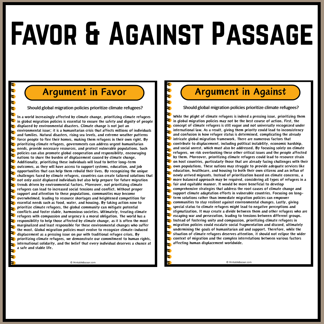 Should global migration policies prioritize climate refugees? | Debate Case Study Worksheet