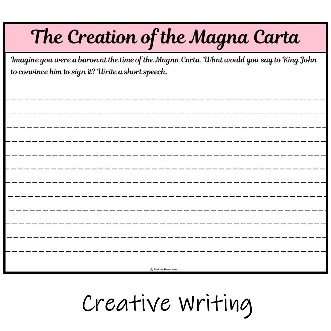 The Creation of the Magna Carta | Main Idea and Supporting Details Reading Passage and Questions