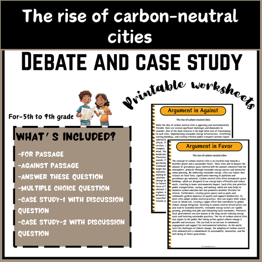 The rise of carbon-neutral cities | Debate Case Study Worksheet